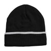 Vantage Black Edge Stripe Knit Beanie