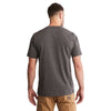 Timberland Men's Dark Charcoal Heather Pro Base Plate Blended Short-Sleeve T-Shirt