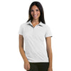 Antigua Women's White Pique Xtra-Lite Polo