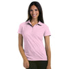 Antigua Women's Mid Pink Pique Xtra-Lite Polo