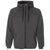 Weatherproof Men's Heather Black Heat Last Fleece Tech Hooded Full-Zip Sweatshirt