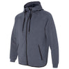 Weatherproof Men's Heather Navy Heat Last Fleece Tech Hooded Full-Zip Sweatshirt