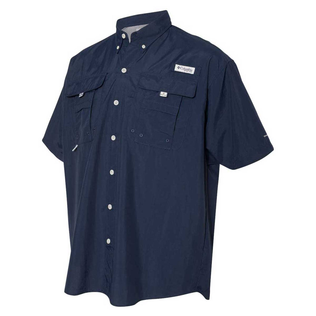 Columbia Men's Collegiate Navy Bahama II Short Sleeve Shirt