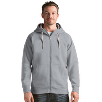 Antigua Men's Grey Heather Victory Full Zip Hoodie