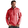 Antigua Men's Dark Red Heather Fortune Quarter Zip