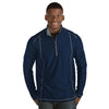 Antigua Men's Navy/Steel Tempo Fine Stripe Quarter Zip