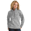 Antigua Women's Light Grey Heather Fortune Quarter Zip