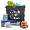 Out of the Ocean Black Pocket Tote