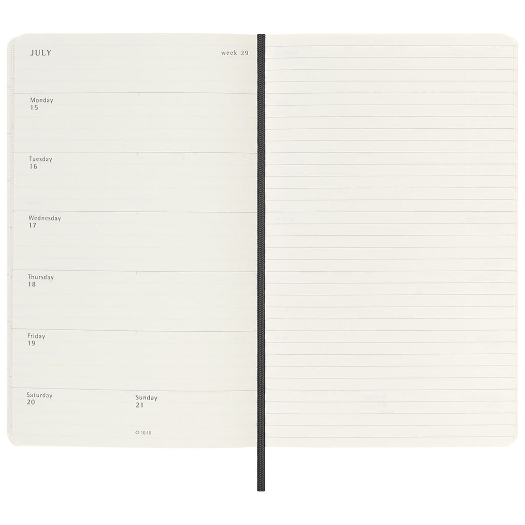 Moleskine Black Soft Cover Large 12-Month Weekly 2024 Planner and GO Pen Gift Set