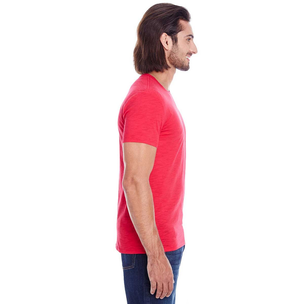 Threadfast Men's Red Slub Jersey Short-Sleeve T-Shirt