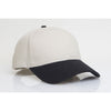 Pacific Headwear Khaki/Black Velcro Adjustable Brushed Twill Cap