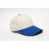 Pacific Headwear Khaki/Royal Velcro Adjustable Brushed Twill Cap