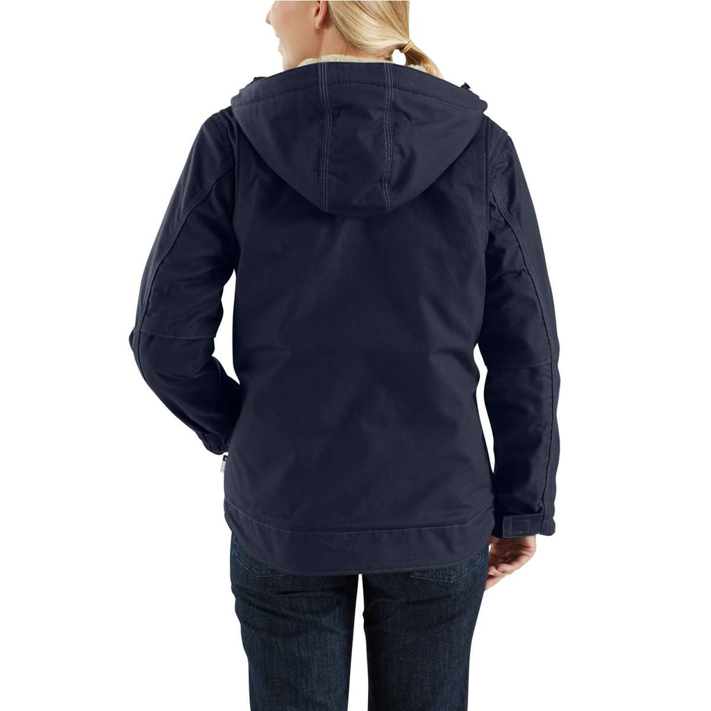 Carhartt Women's Dark Navy Full Swing Quick Duck Sherpa-Lined Flame-Resistant Jacket