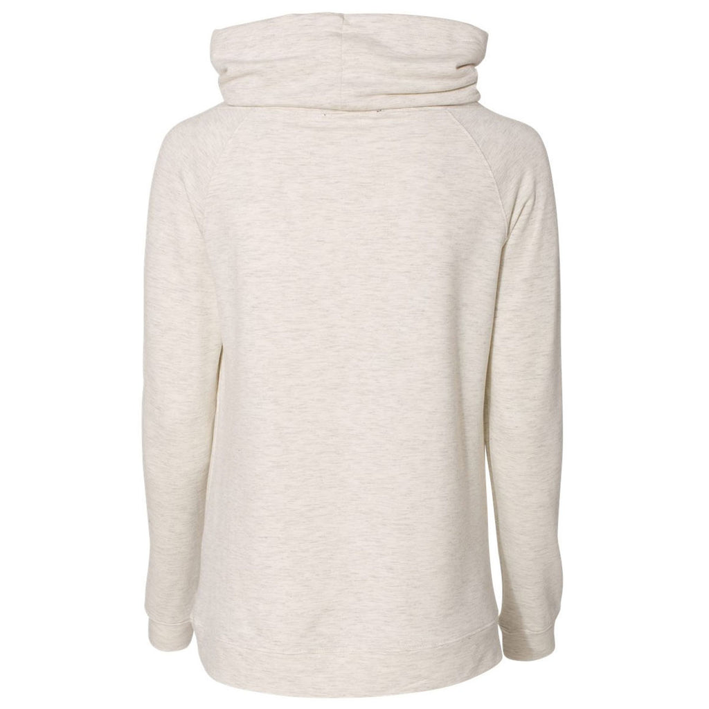 Weatherproof Women's Oatmeal Heat Last Faux Cashmere Funnelneck Sweatshirt