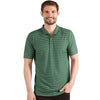 Antigua Men's Dark Pine Heather/White Esteem Polo