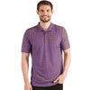 Antigua Men's Dark Purple Heather/Gold Esteem Polo