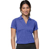 Antigua Women's Cobolt Heather/Light Cobolt Peak Polo