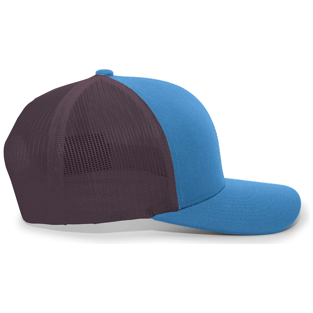 Pacific Headwear Ocean Blue/Charcoal/Ocean Blue Snapback Trucker Mesh Cap