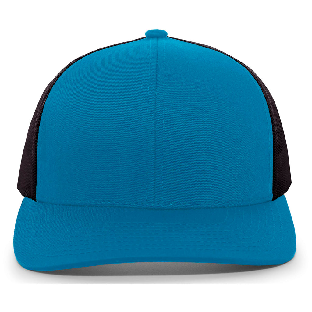 Pacific Headwear Panther Teal/Charcoal/Panther Teal Snapback Trucker Mesh Cap