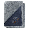 Leed's Navy Heathered Fuzzy Fleece Blanket