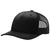 Richardson Black/Black Five Panel Trucker Hat with Rope