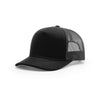 Richardson Black Mesh Back Solid Foamie Trucker Hat