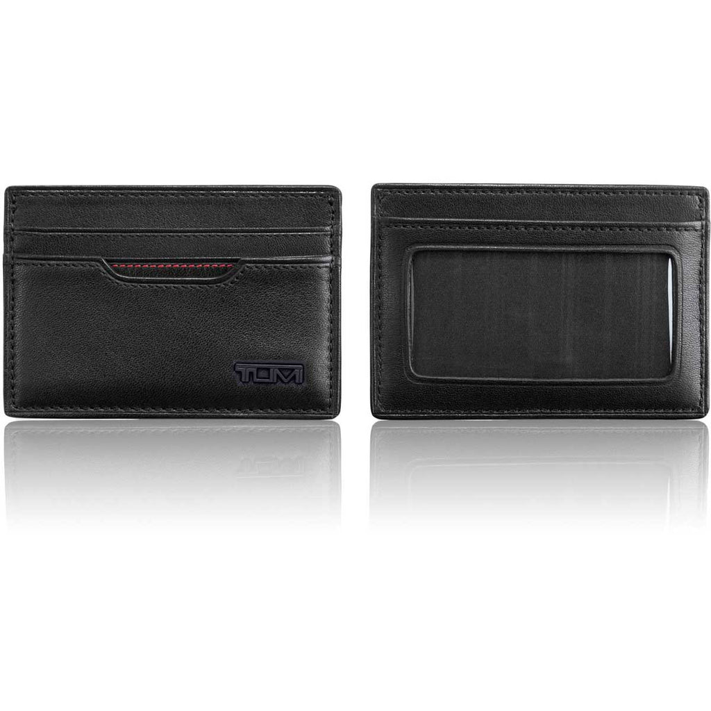 TUMI Black Delta Slim Card Case with TUMI ID Lock