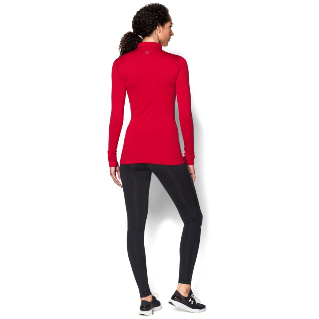 Under Armour Women's Red ColdGear Fitted L/S Mock