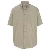 Edwards Men's Tan Easy Care Short Sleeve Poplin Shirt