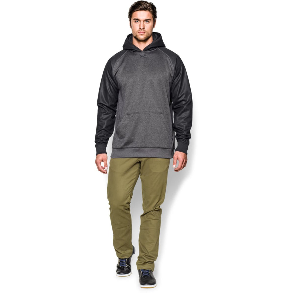 Under Armour Men's Carbon Heather/Black Storm AF Colorblock Hoodie