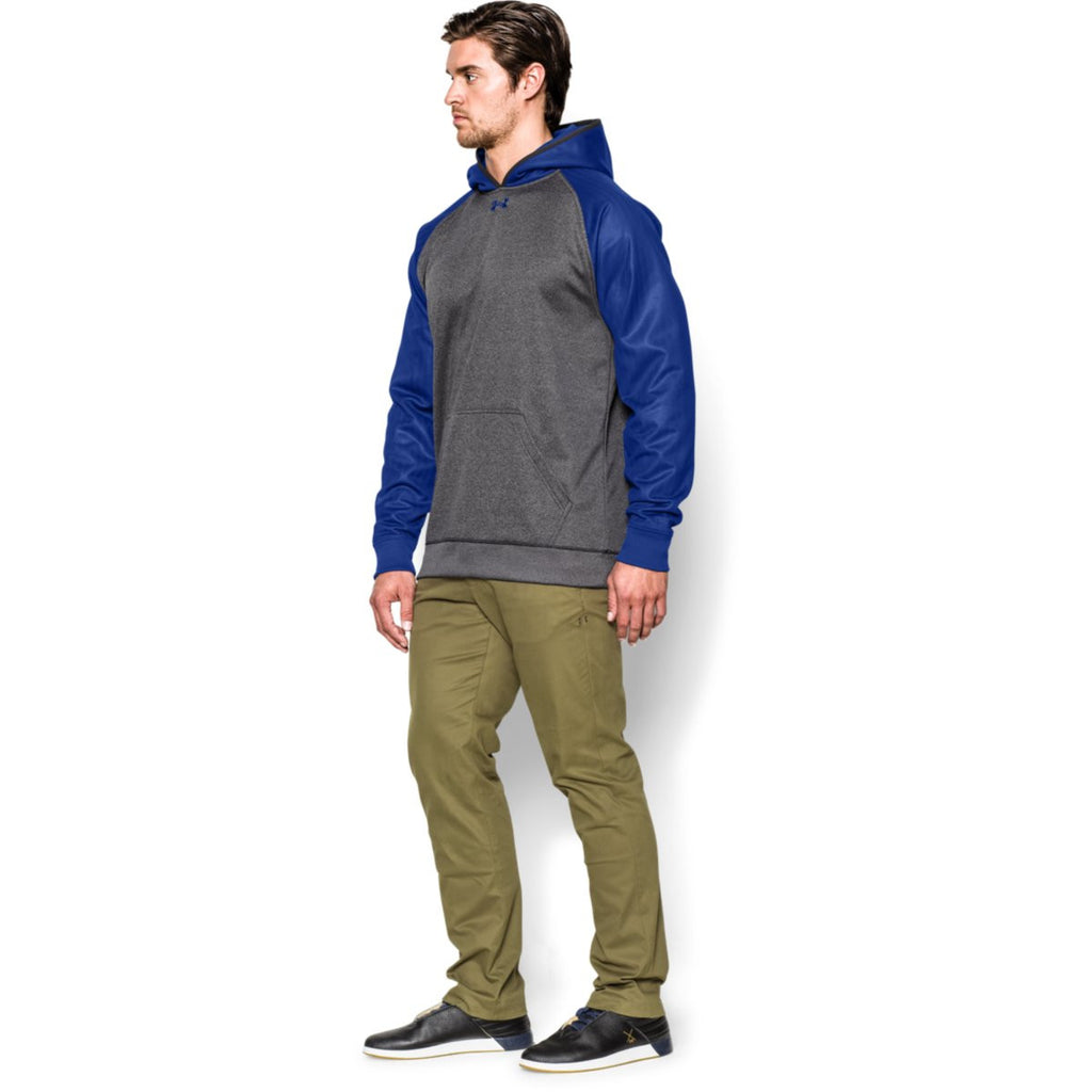 Under Armour Men's Carbon Heather/Royal Storm AF Colorblock Hoodie