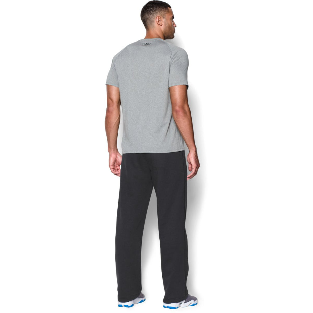 Under Armour Men's Black/White Team Rival Fleece Pant