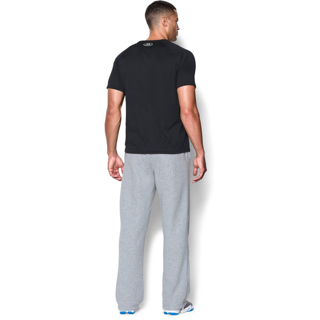 Under Armour Men's True Gray Heather/Black Team Rival Fleece Pant