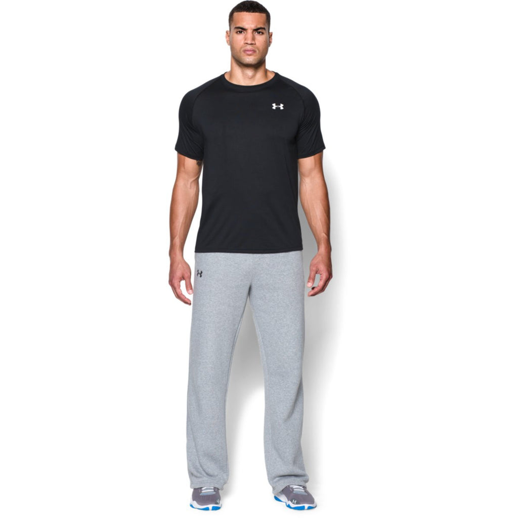 Under Armour Men's True Gray Heather/Black Team Rival Fleece Pant