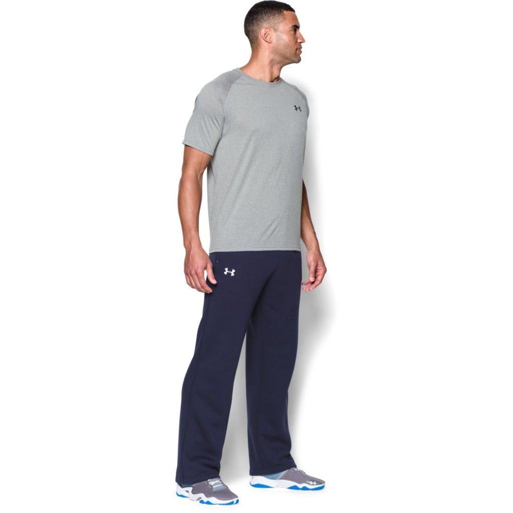 Under Armour Men's Midnight Navy/White Team Rival Fleece Pant