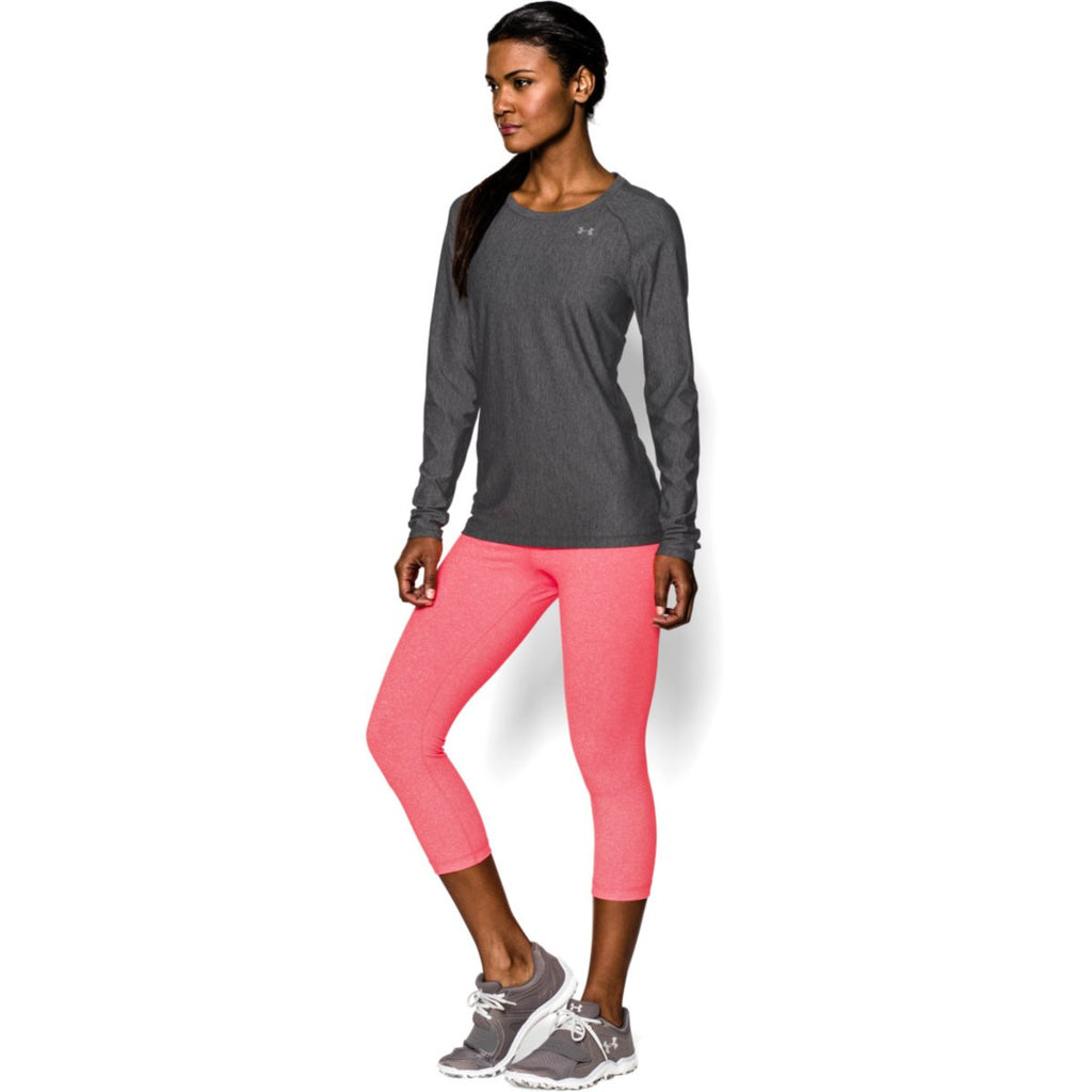 Under Armour Women's Carbon Heather HeatGear Armour L/S