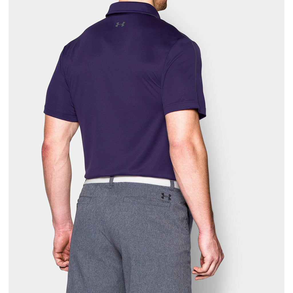 Under Armour Men's Purple UA Leaderboard Polo