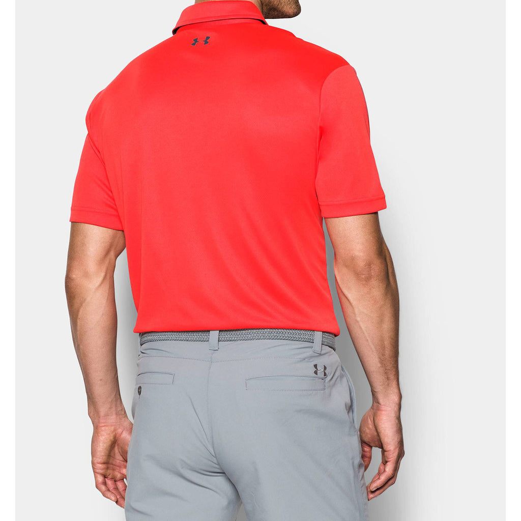 Under Armour Men's Red UA Leaderboard Polo