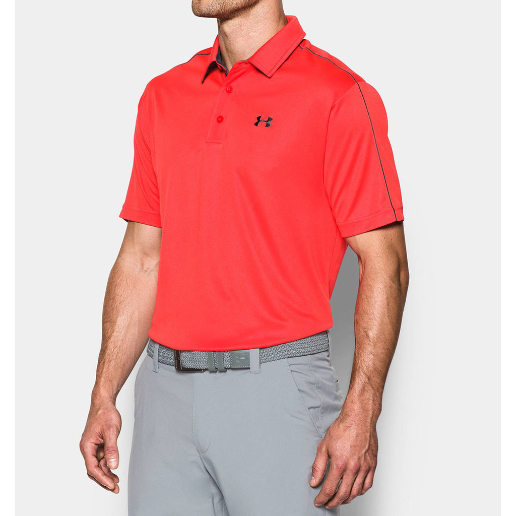 Under Armour Men's Red UA Leaderboard Polo