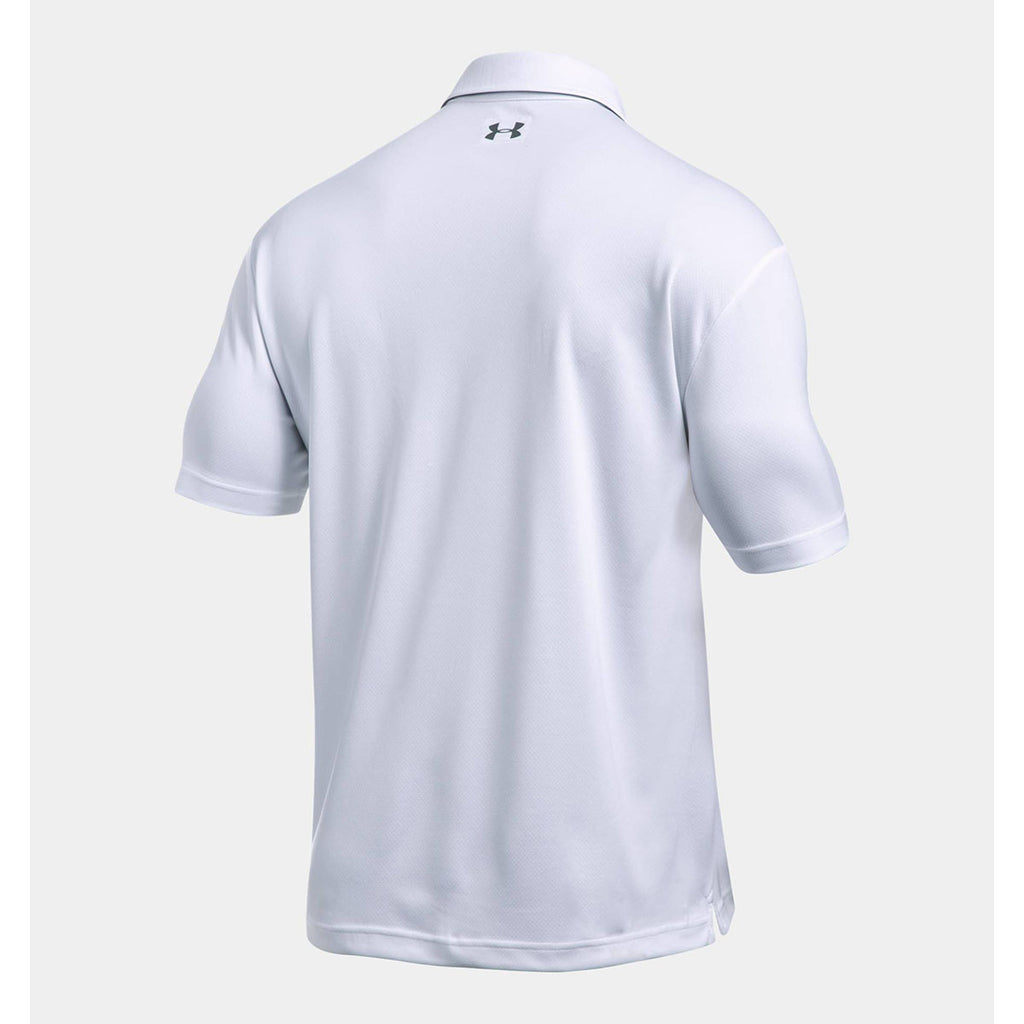 Under Armour Men's White UA Leaderboard Polo