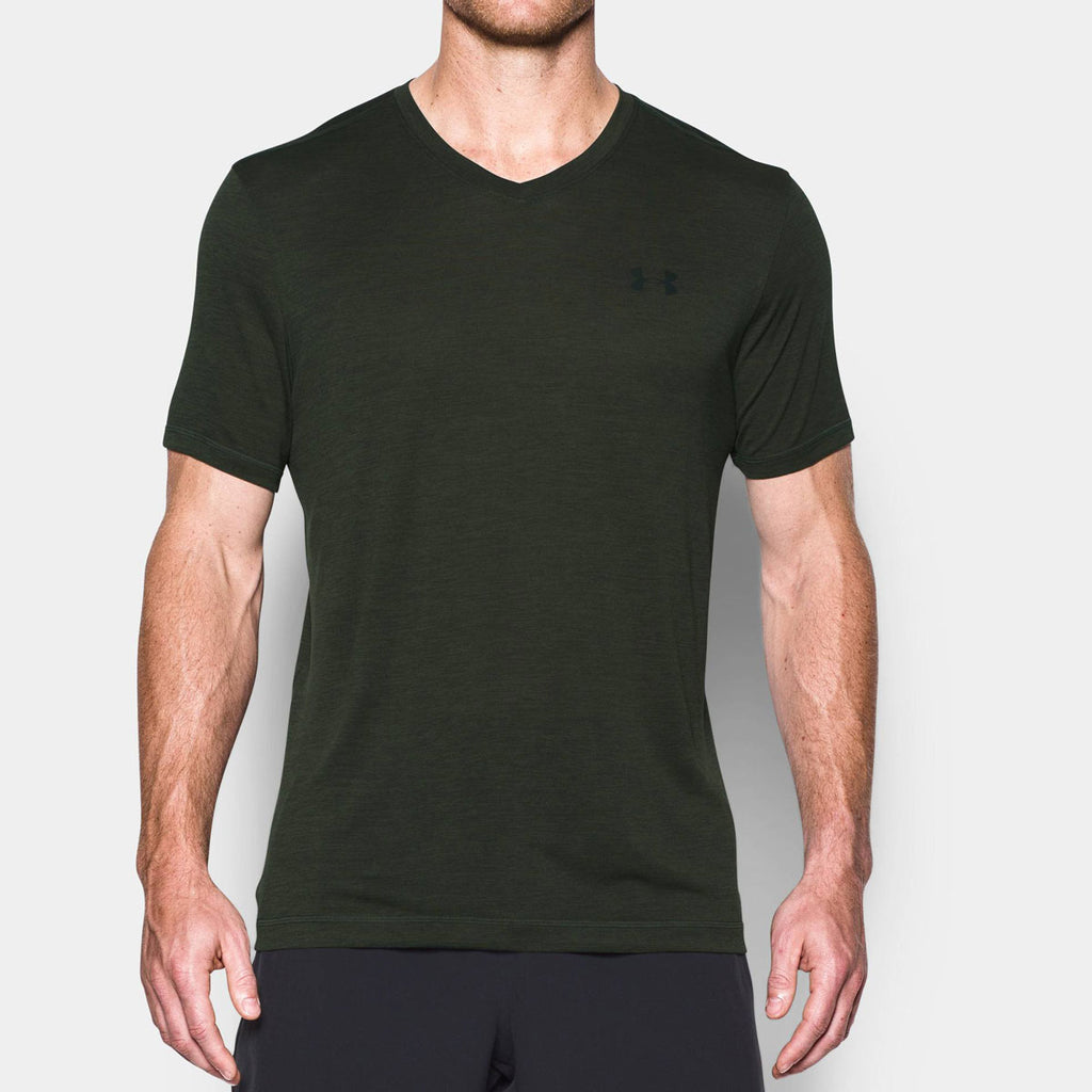 Under Armour Men's Artillery Green UA Tech V-Neck T-Shirt