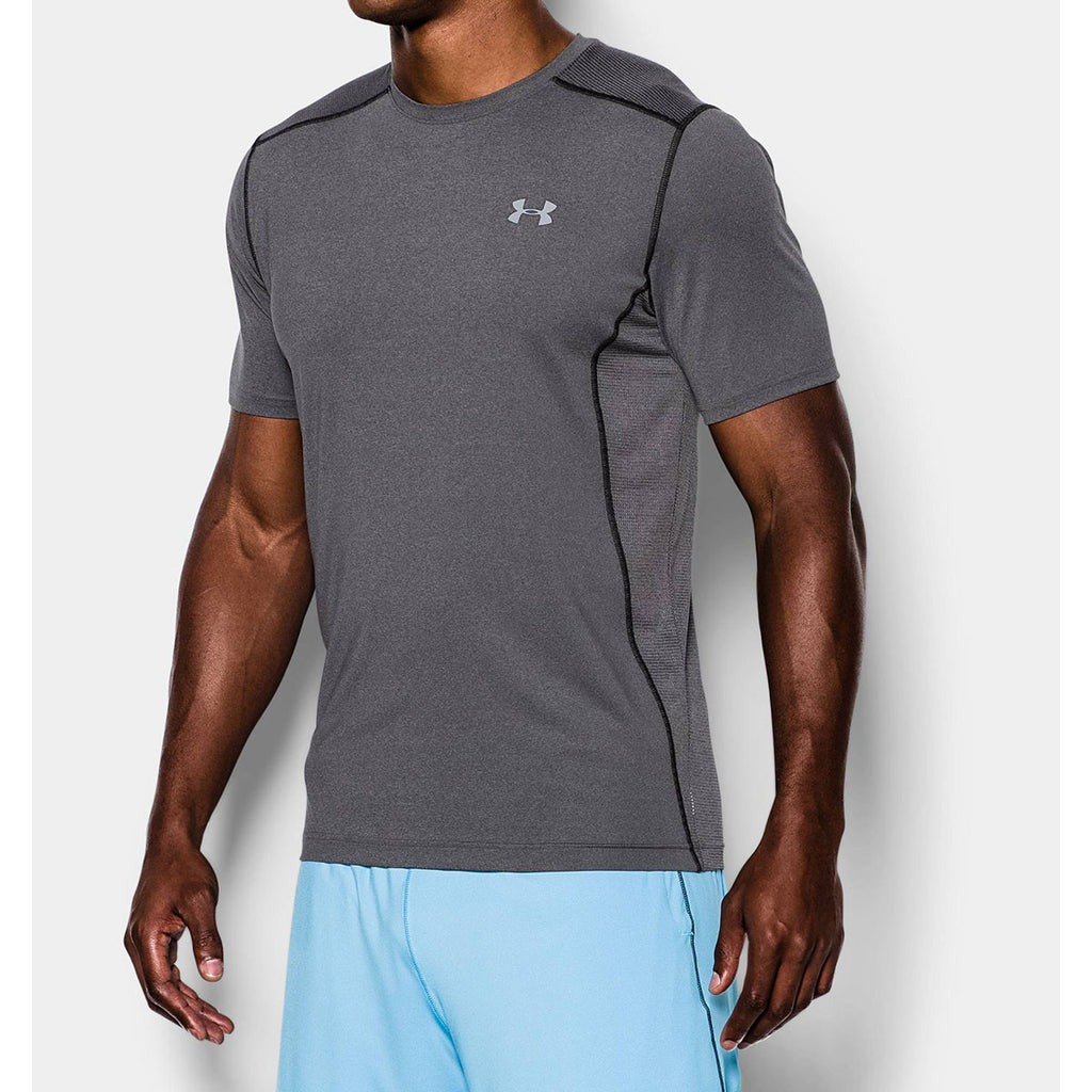 Under Armour Men's Carbon Heather UA Raid Short Sleeve T-Shirt