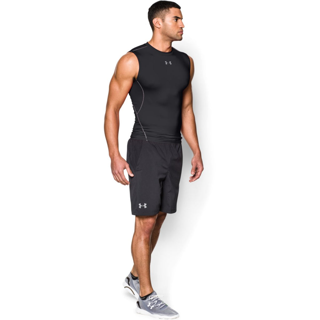 Under Armour Men's Black HeatGear Armour Sleeveless Compression Shirt