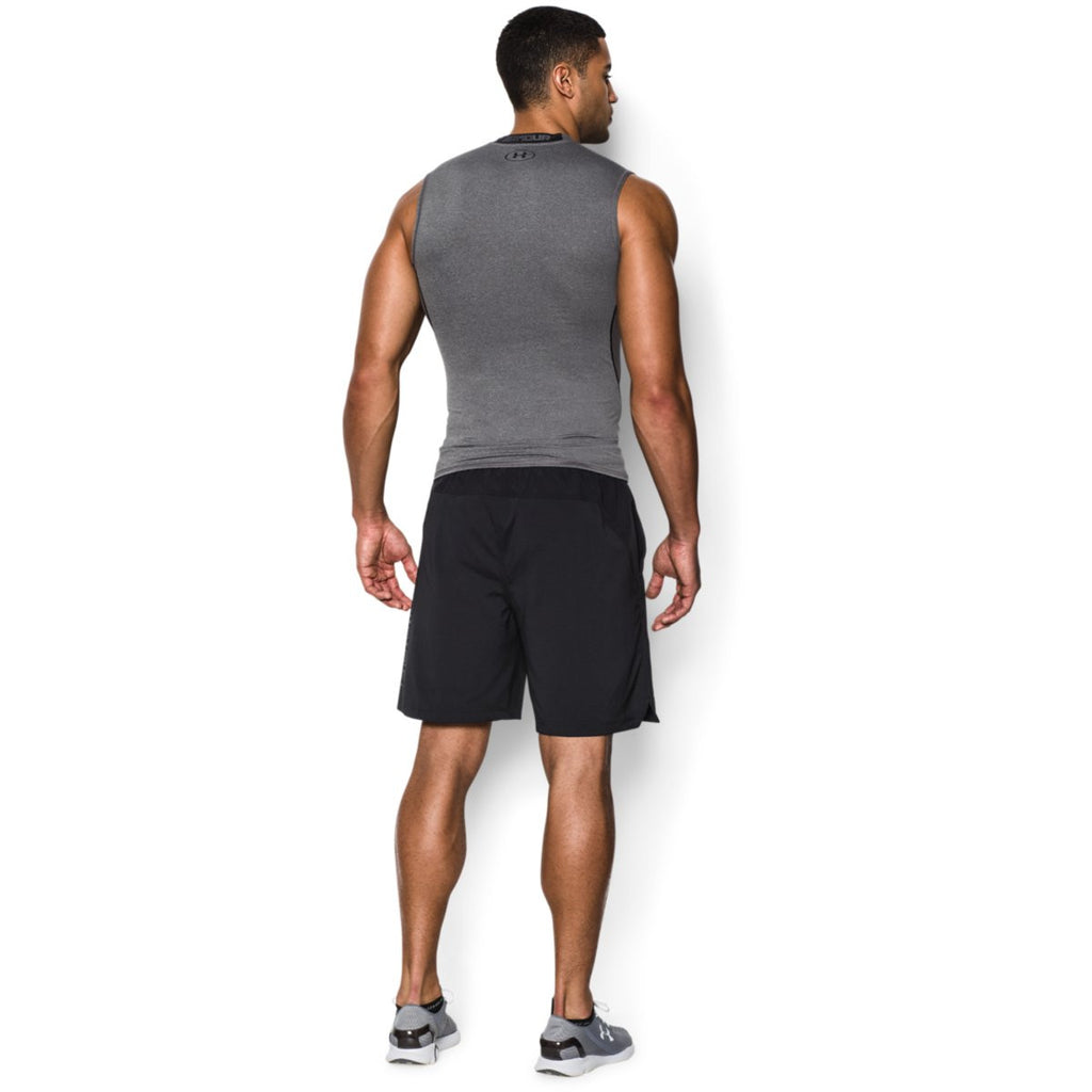 Under Armour Men's Charcoal HeatGear Armour Sleeveless Compression Shirt