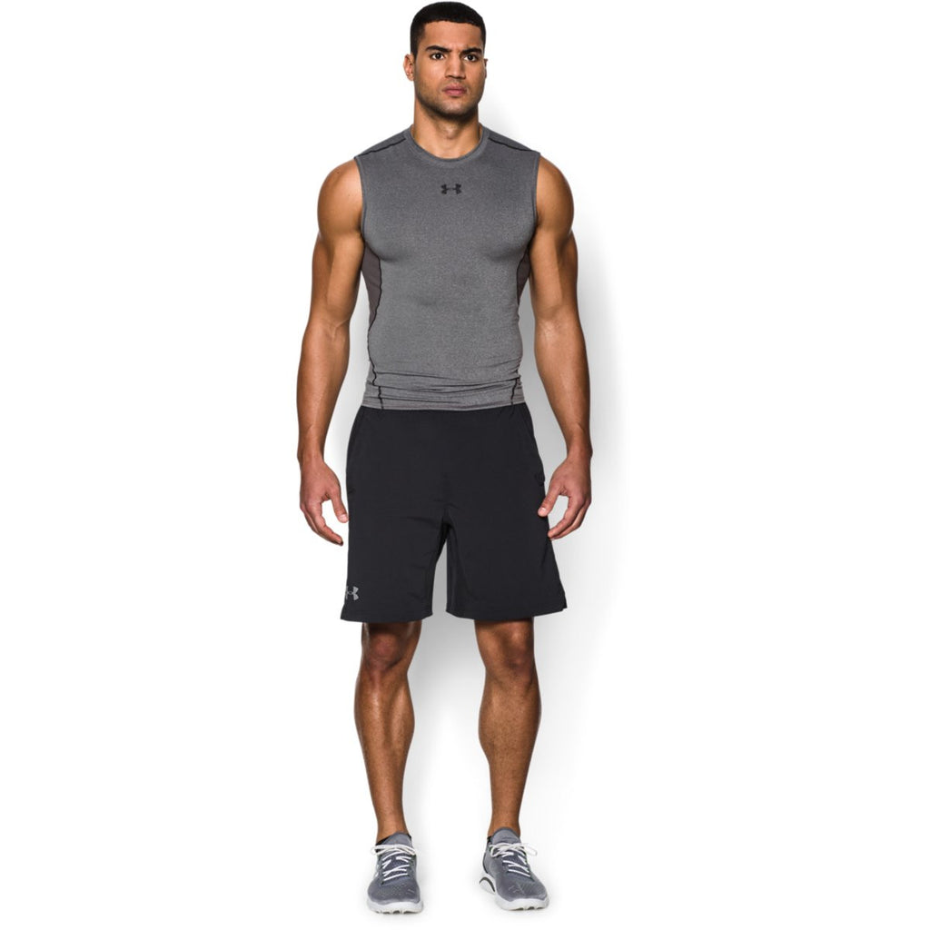 Under Armour Men's Charcoal HeatGear Armour Sleeveless Compression Shirt