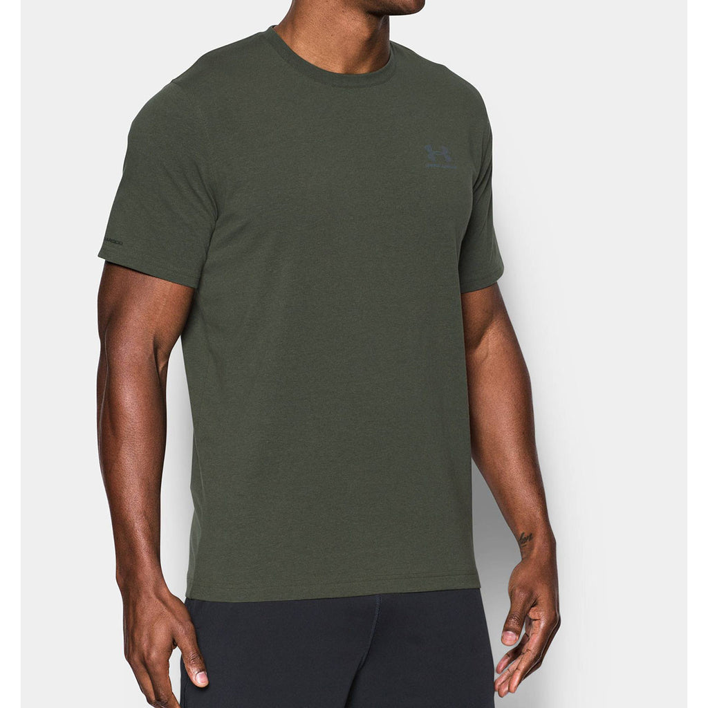 Under Armour Men's Forest Green UA Charged Cotton Sportstyle T-Shirt