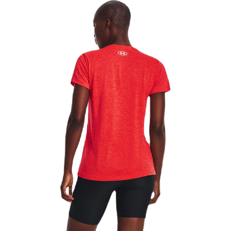 Under Armour Women's Beta/Pomegranate/Metallic Silver UA Tech Twist V-Neck