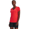 Under Armour Women's Beta/Pomegranate/Metallic Silver UA Tech Twist V-Neck