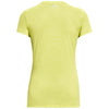 Under Armour Women's Lime Yellow/White/Metallic Silver UA Tech Twist V-Neck