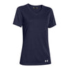 Under Armour Corporate Women's Midnight Navy/White S/S V-Neck Tee